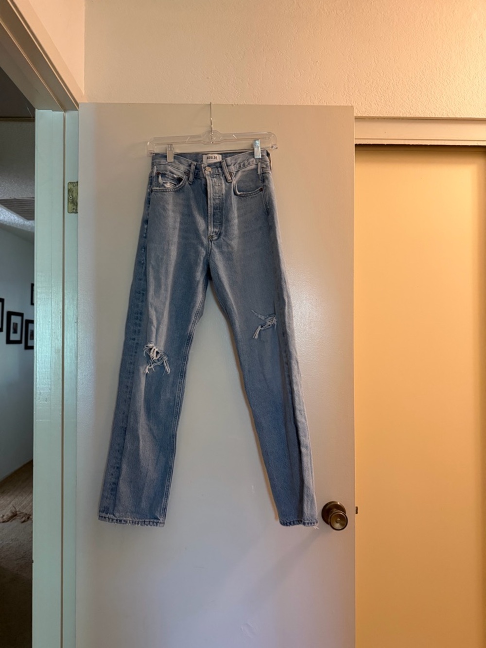 Agolde Light Blue Distressed 90s Jeans